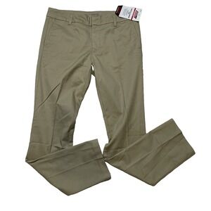 Women's Dickies Flex Perfectly Slimming Fit Straigt Work Uniform Pants Tan Sz 6